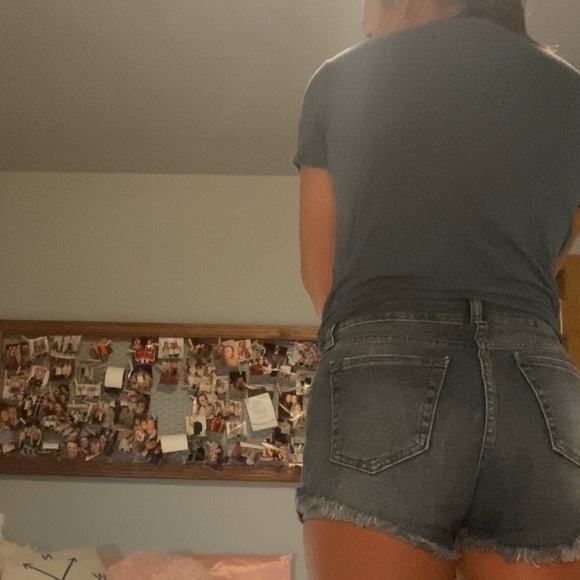 Washed blue basic v neck - Picture 3 of 4